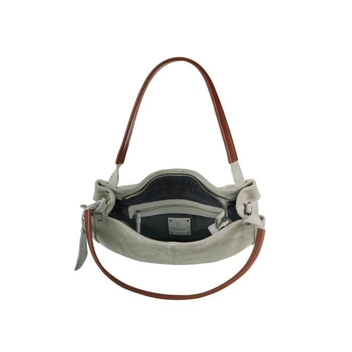 Preview: BULL&HUNT Shopper Bag Stone – eleganter Shopper aus Echtleder mit Schulterriemen